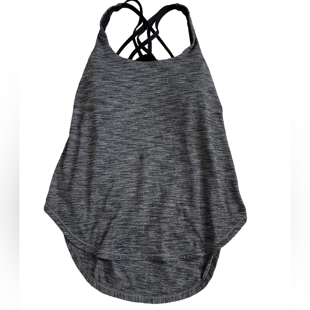 Lululemon Free To Be Serene Tank (2 In 1) *Medium Support 
Heathered Black 6